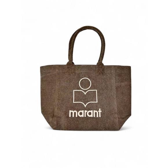NEW ISABEL MARANT unisex small yenky tote bag in dark khaki - Picture 1 of 3